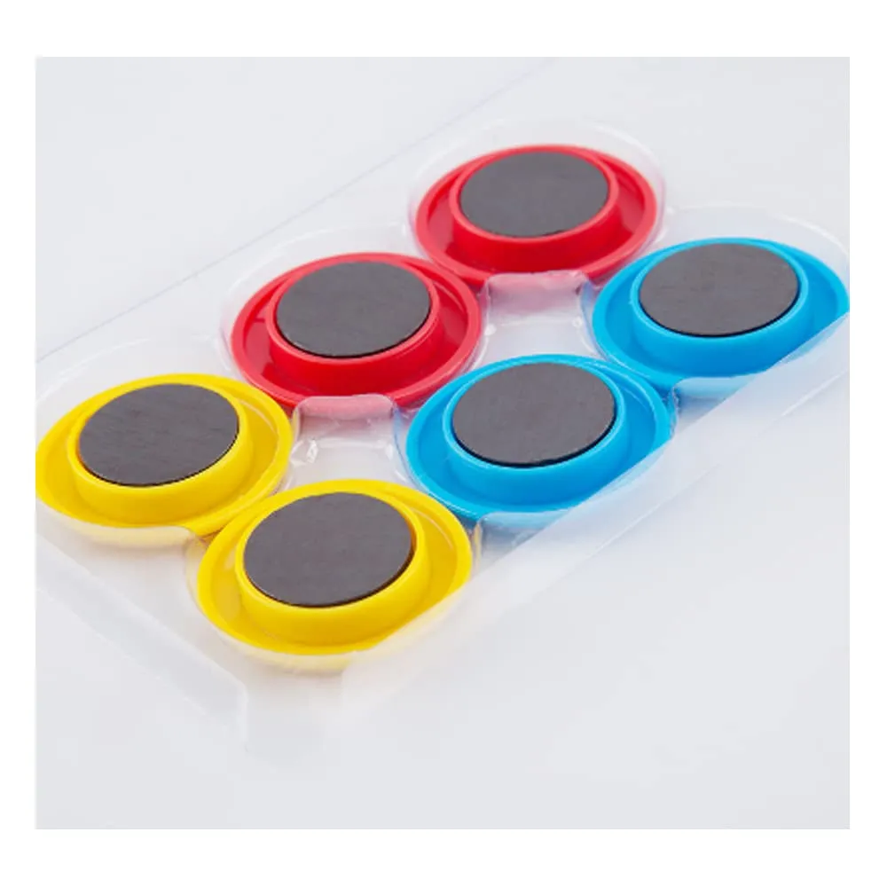 Vanki Refrigerator Magnet Round Presentation Whiteboard Magnetic Button Refrigerator Magnet Whiteboard Magnet Colorful Smile Face 30 Pcs