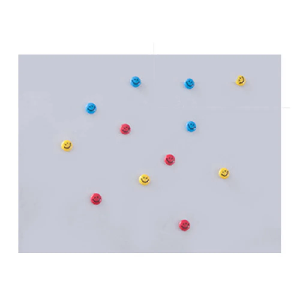 Vanki Refrigerator Magnet Round Presentation Whiteboard Magnetic Button Refrigerator Magnet Whiteboard Magnet Colorful Smile Face 30 Pcs