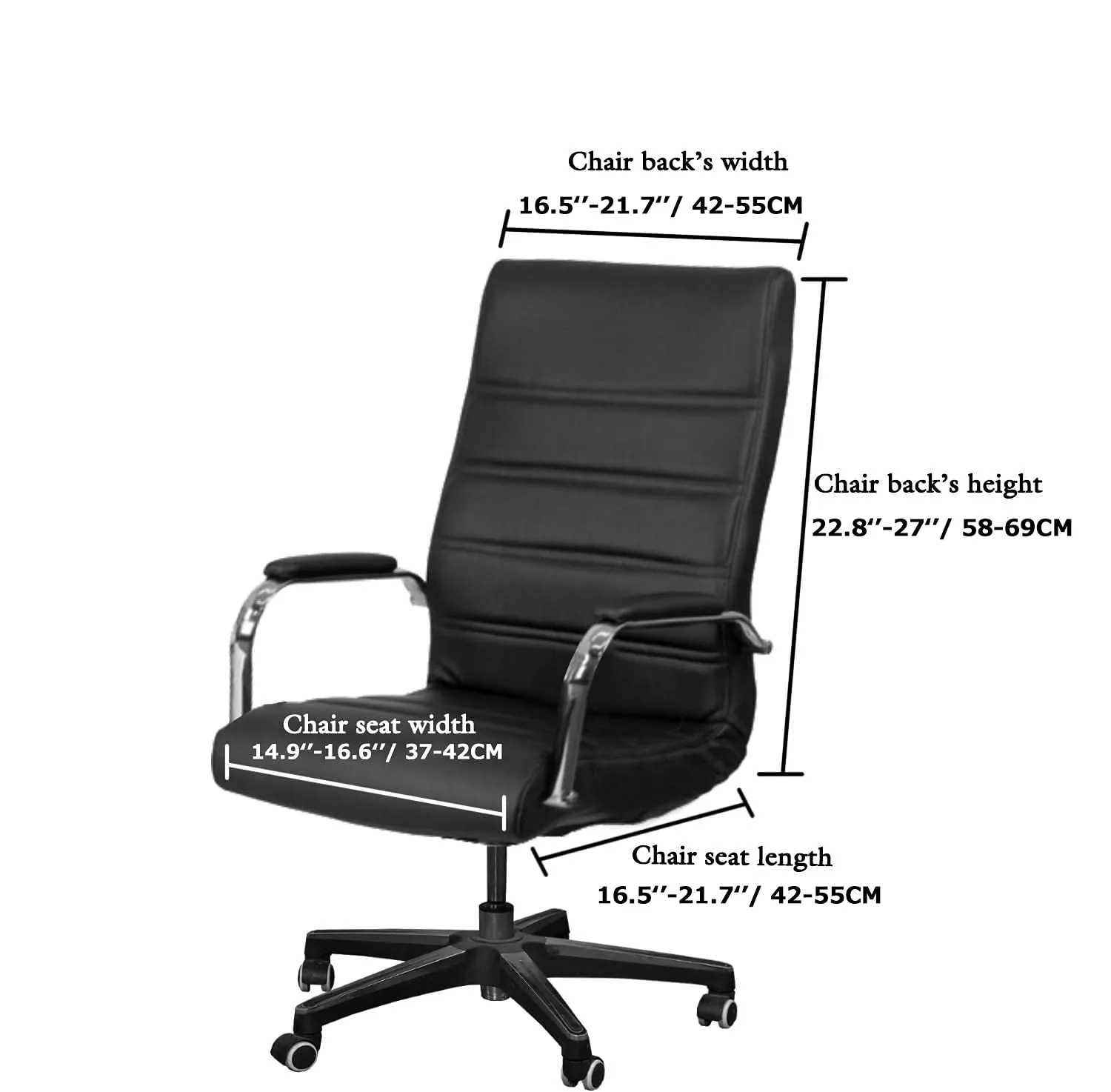Velvet Office Chair Cover with Armrest Covers