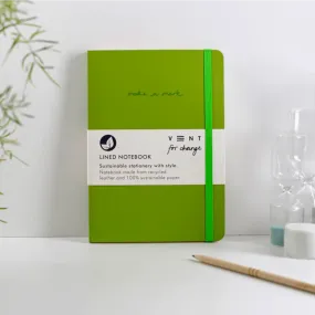 Vent Green Recycled Leather Notebook A5