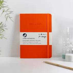 Vent Orange Leather Notebook A5