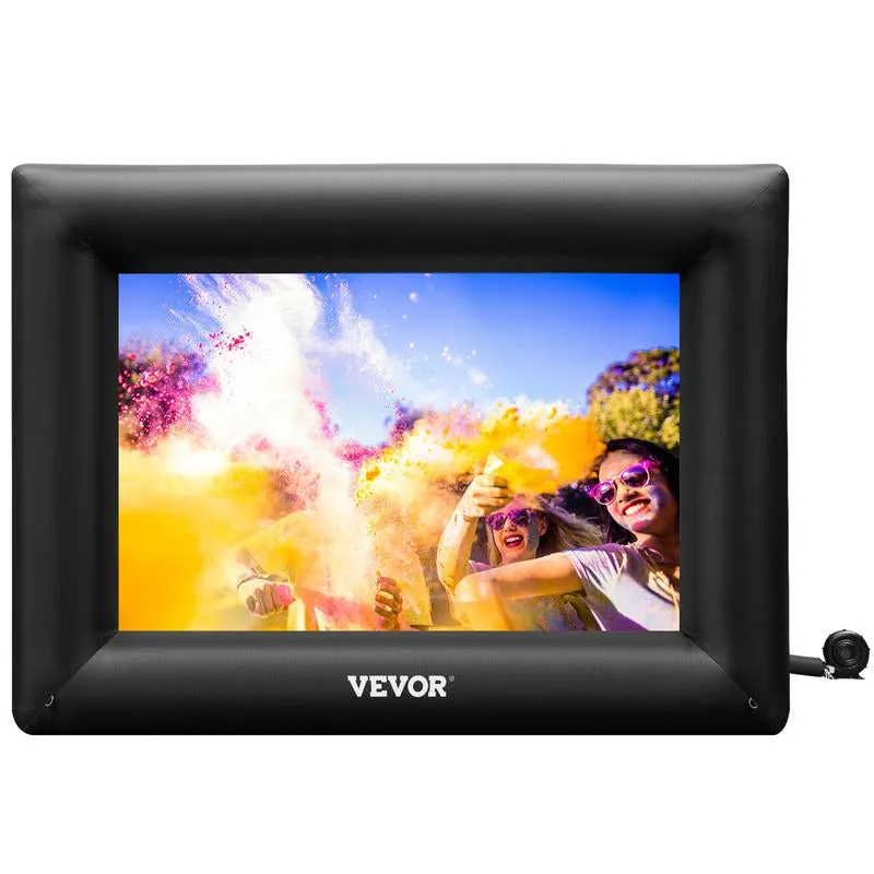 VEVOR Inflatable Movie Screen 24FT Inflatable Projector Screen for outside with 360W Air Blower Inflatable Screen Oxford Fabric Material Blow up Screen for Outdoor Movie Supports Front/Rear Projection