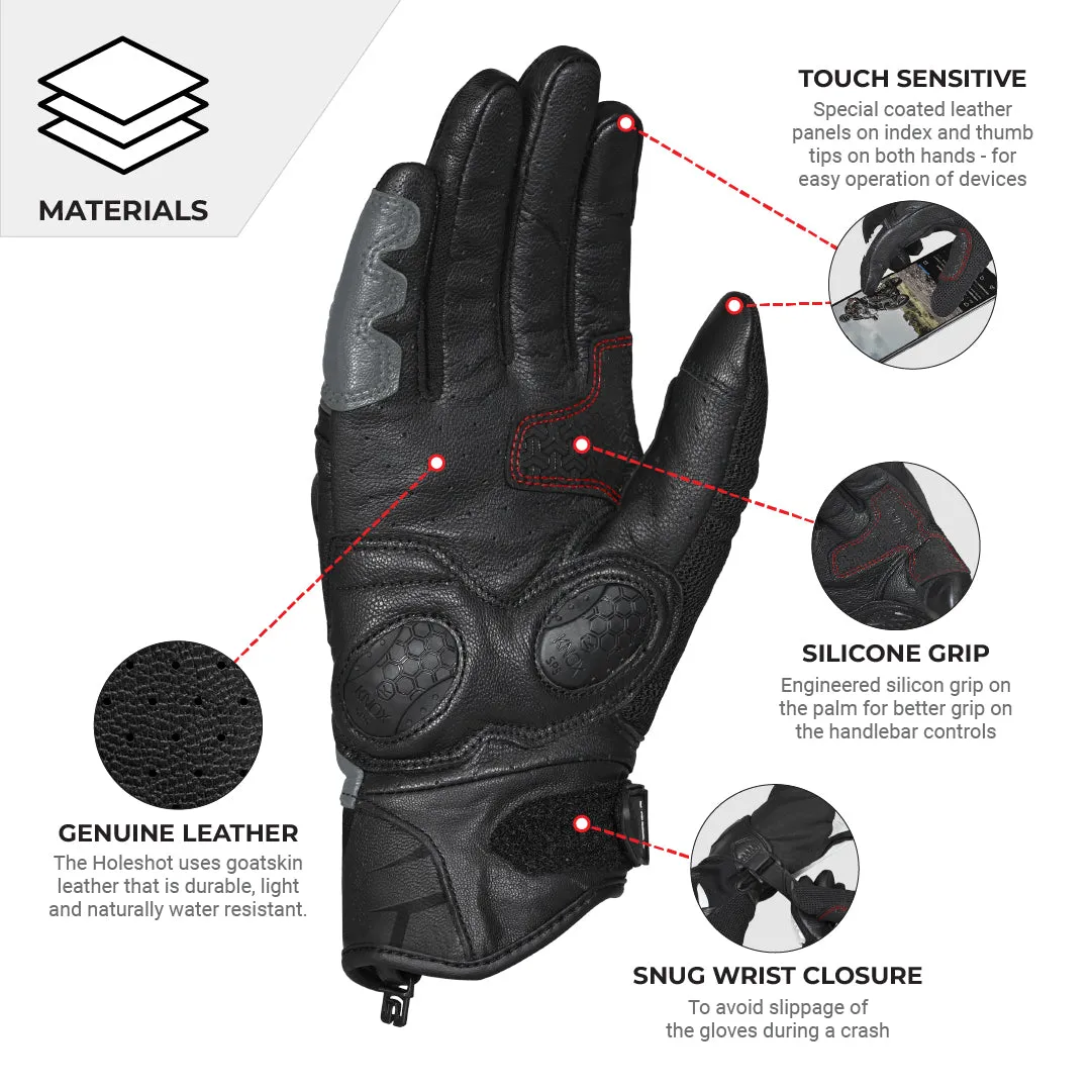VIATERRA HOLESHOT – SHORT MOTORCYCLE RIDING GLOVES FOR  MEN