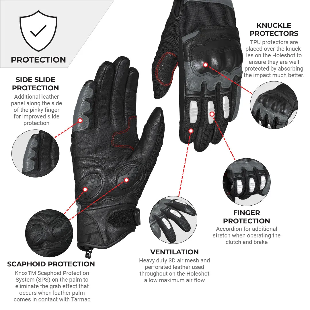VIATERRA HOLESHOT – SHORT MOTORCYCLE RIDING GLOVES FOR  MEN