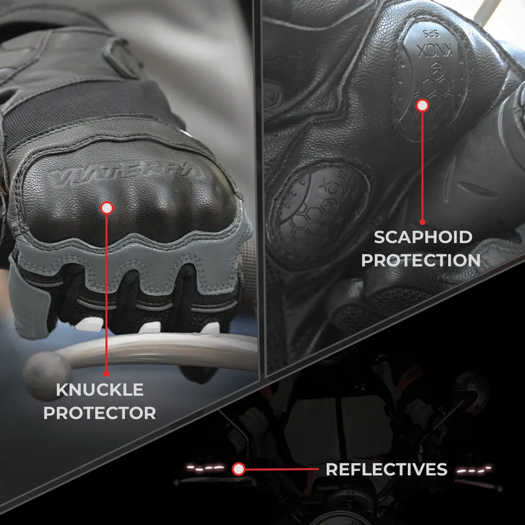 VIATERRA HOLESHOT – SHORT MOTORCYCLE RIDING GLOVES FOR  MEN