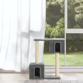 vidaXL Cat Tree with Sisal Scratching Posts Light Grey 60 cm