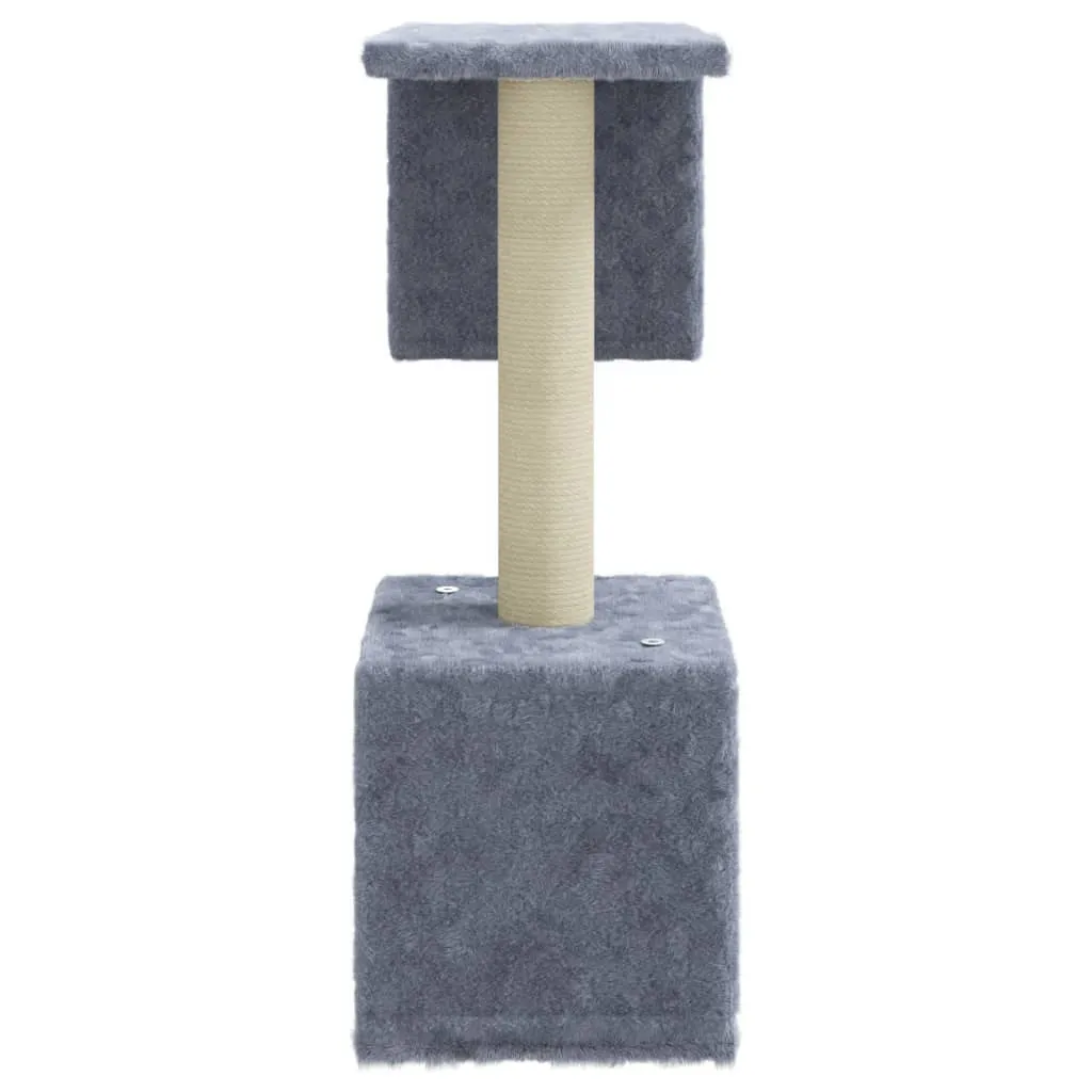 vidaXL Cat Tree with Sisal Scratching Posts Light Grey 60 cm