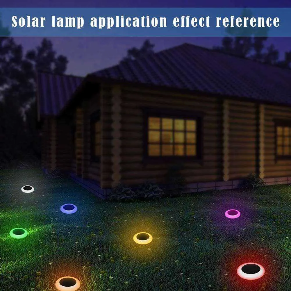 Waterproof Solar Panel Outdoor Grounding Garden Yard Path Lawn Lamp