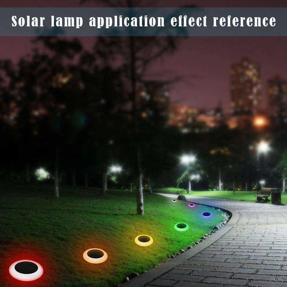 Waterproof Solar Panel Outdoor Grounding Garden Yard Path Lawn Lamp