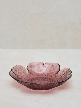 Westside Home Dusty Rose Textured Serving Platter- Medium