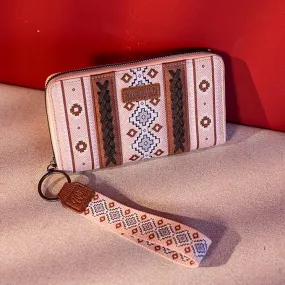 WG2203-W006  Wrangler Southwestern Art Print Wallet  Pink